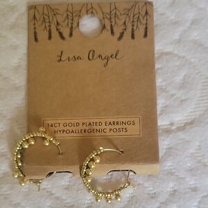 NWT 14 K PLATED Gold Earrings